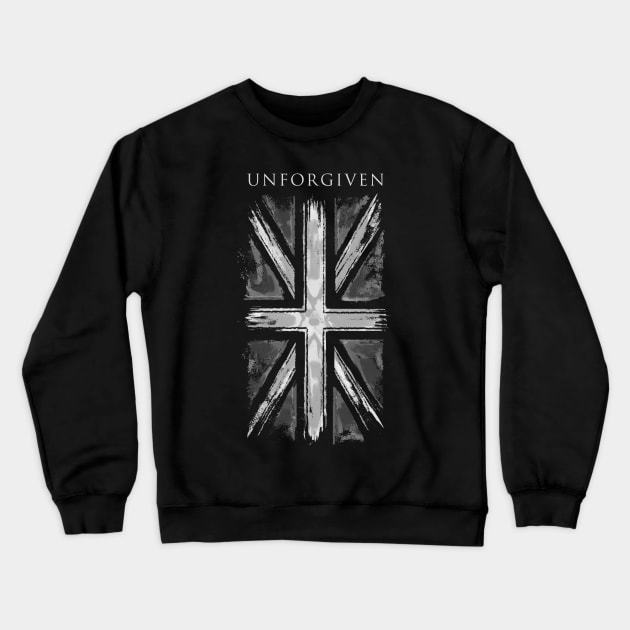 worn british flag Crewneck Sweatshirt by hayr pictures